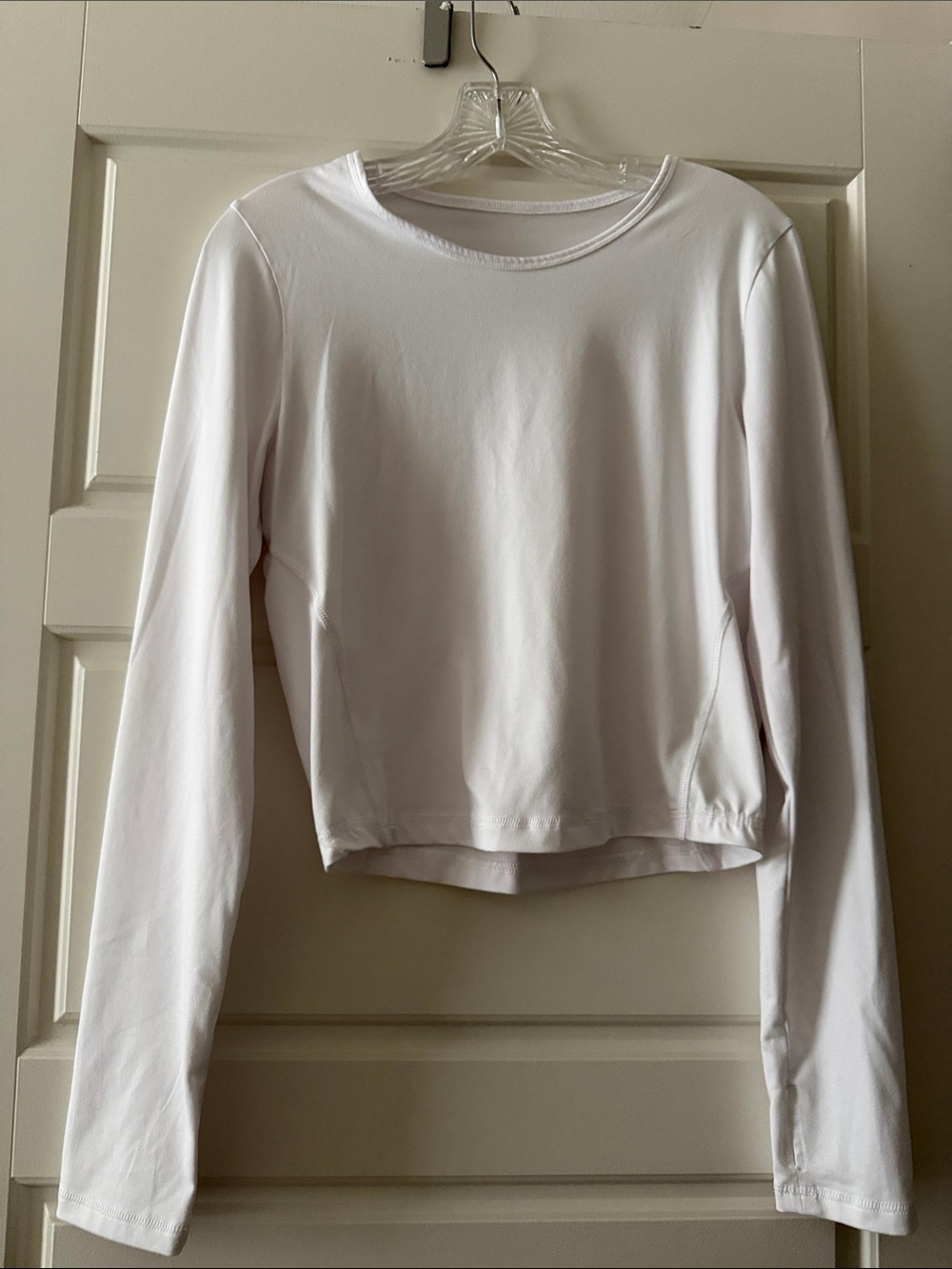 Classic White Long Sleeve Crewneck Top